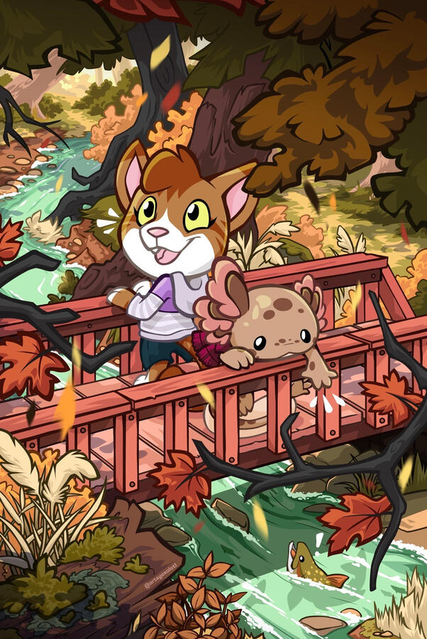 Shay and Pretzel Autumn